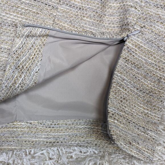 Theory Tweed Metallic Mini Skirt Tan and Gold Size 4 - Picture 8 of 9
